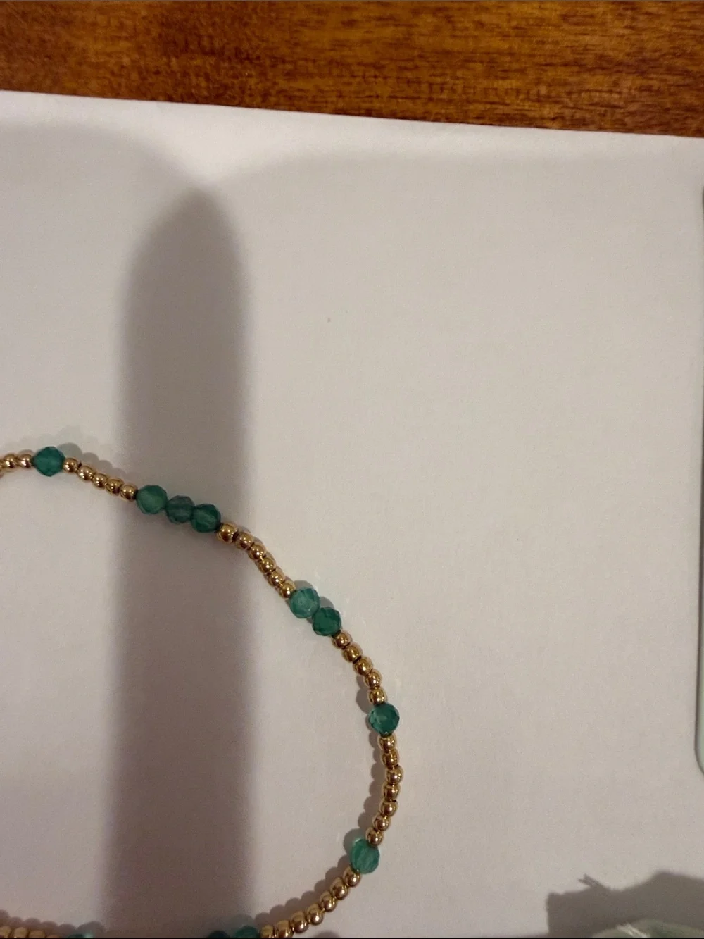 Enewton Green Onyx & Gold Filled Stretch Bracelet - Picture 3 of 3